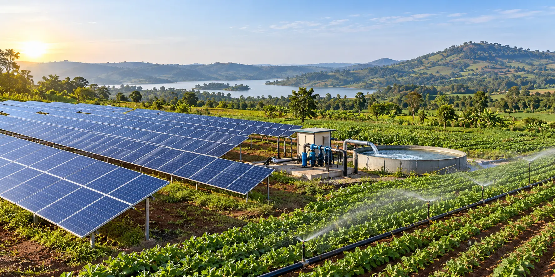 Solar-powered irrigation infrastructure